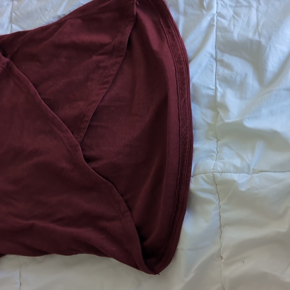 Adidas Sport Tank Top with Crop Criss Cross Front Burgundy Size Small - Picture 3 of 5